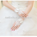 White Hot Sale Brides Wedding Dress Bridal Gloves Fingerless Rhinestone Lace Satin Bridal Gloves